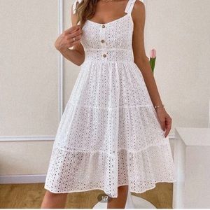 SHEIN Women dress in white